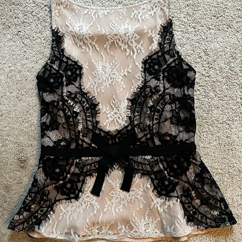 LOFT lace peplum top - Picture 3 of 5